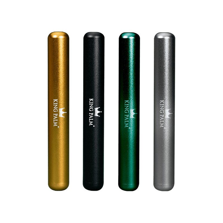 KING PALM METAL TUBE HOLDS ROLLIES & MINI SIZE