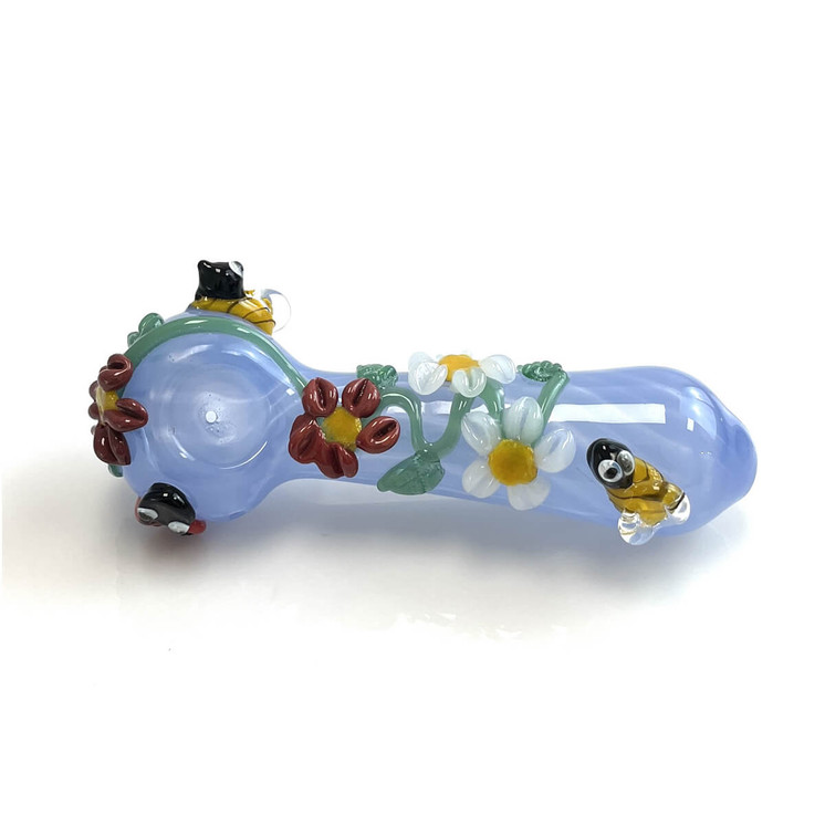 HANDPIPE 5" INCHES - FLOWER WITH BEE