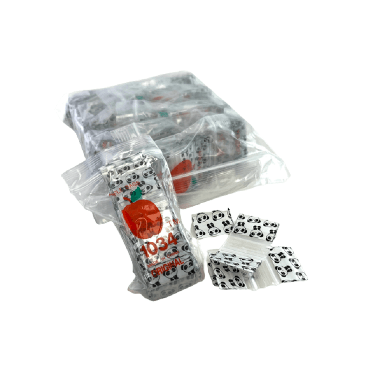 APPLE BAGGIES 1034 ZIPLOCK 2.5MIL PLASTIC BAGS - 1 X 34 - 100 BAGS PER PACK - 10 PACKS PER BOX-05