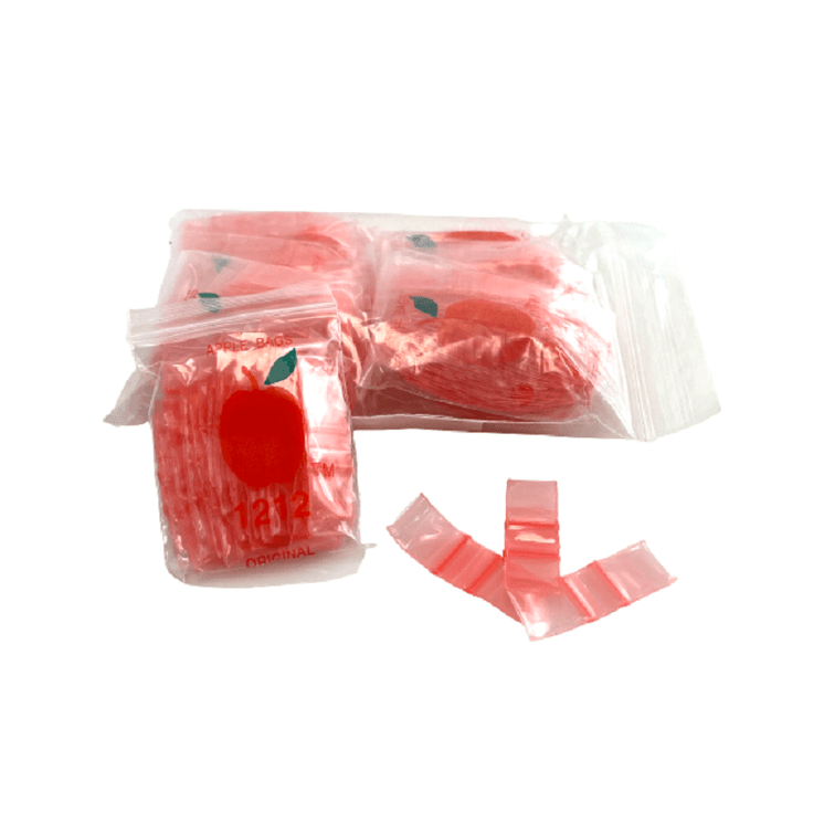 APPLE BAGGIES 1212 ZIPLOCK 2.5MIL PLASTIC BAGS - 12 X 12 - ASSORTED COLORS - 100 BAGS PER PACK - 10 PACKS PER BOX-05