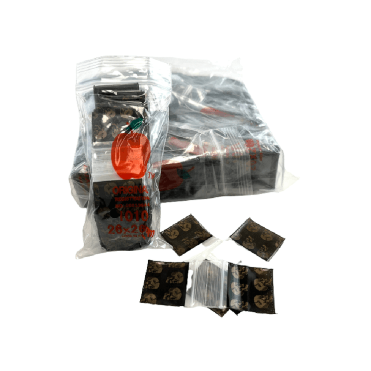 APPLE BAGGIES 1010 ZIPLOCK 2.5MIL PLASTIC BAGS - 1 X 1 - 100 BAGS PER PACK - 10 PACKS PER BOX-05