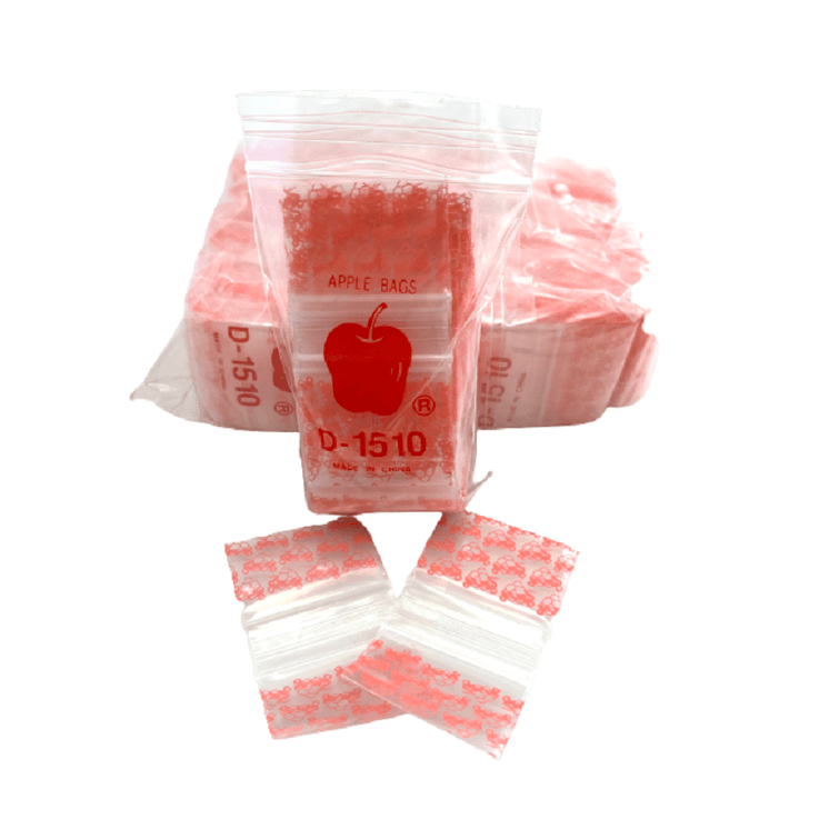 Apple Baggies 1510 - Ziplock 2.5mil Plastic Bags - 1.5 X 1 Inch  - 100 Bags Per Pack - 10 Packs Per Box