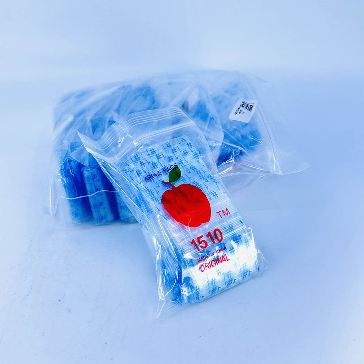 Apple Baggies 1510 - Ziplock 2.5mil Plastic Bags - 1.5 X 1 Inch  - 100 Bags Per Pack - 10 Packs Per Box