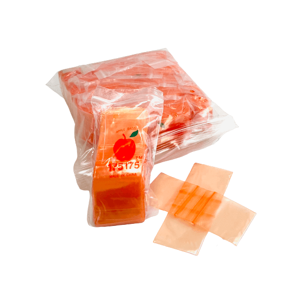 APPLE BAGGIES 175175 ZIPLOCK 2.5MIL PLASTIC BAGS - 1.75 X 1.75 - 100 BAGS PER PACK - 10 PACKS PER BOX-01
