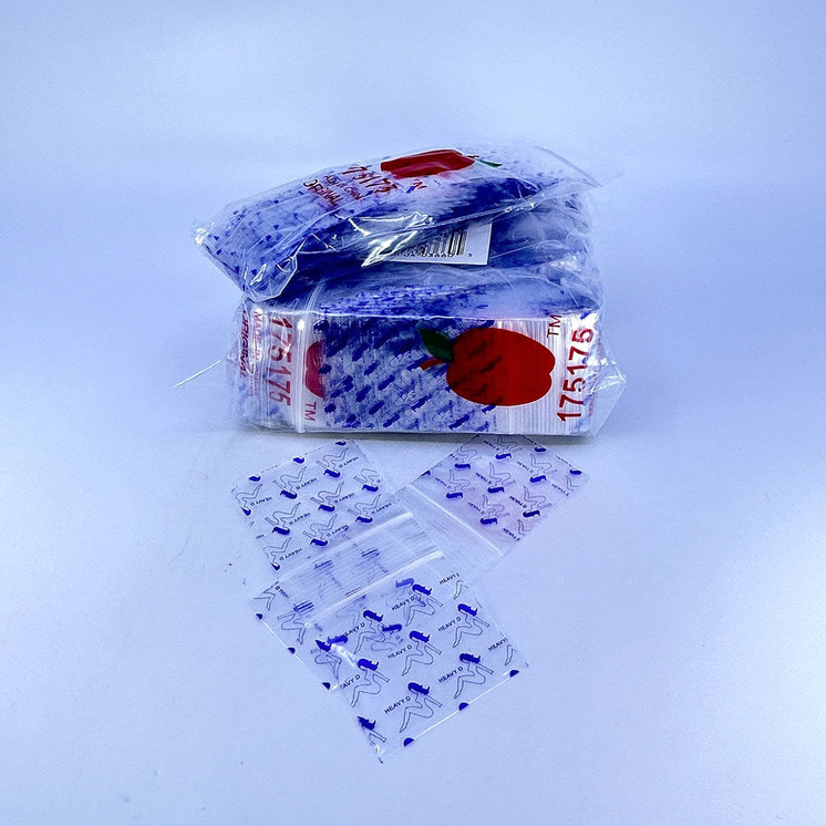 Apple Baggies 175175 - Ziplock 2.5mil Plastic Bags - 1.75 X 1.75 Inch - 100 Bags Per Pack - 10 Packs Per Box