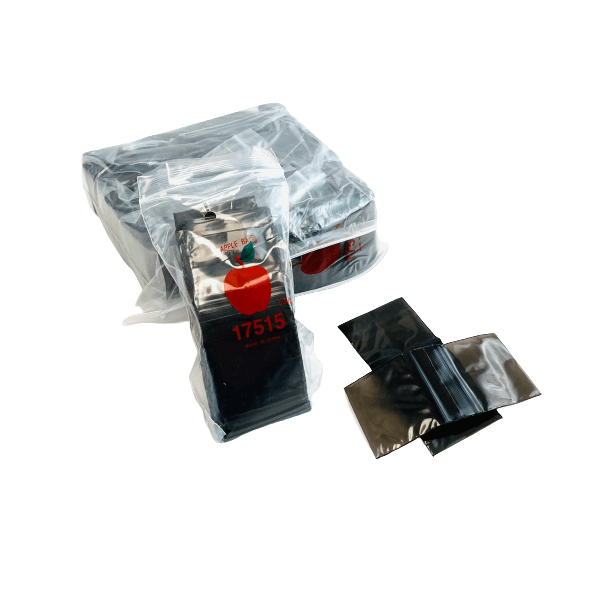 APPLE BAGGIES 17515 ZIPLOCK 2.5MIL PLASTIC BAGS - 1.75" X 1.5" - 100 BAGS PER PACK - 10 PACKS PER BOX-01