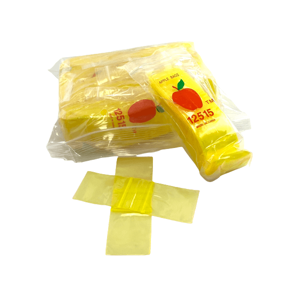 APPLE BAGGIES 12515 ZIPLOCK 2.5MIL PLASTIC BAGS - 1.25" X 1.5" - 100 BAGS PER PACK - 10 PACKS PER BOX-05