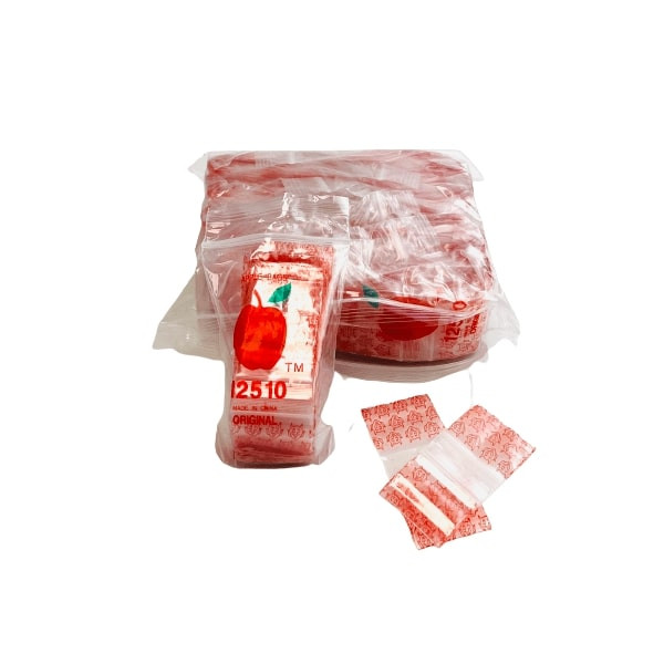 Apple Baggies 12510 - Ziplock 2.5mil Plastic Bags - 1.25 X 1 Inch - 100 Bags Per Pack - 10 Packs Per Box