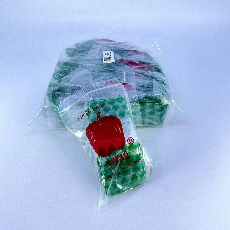 Apple Baggies 12510 - Ziplock 2.5mil Plastic Bags - 1.25 X 1 Inch - 100 Bags Per Pack - 10 Packs Per Box