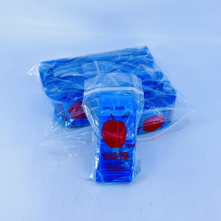 Apple Baggies 12510 - Ziplock 2.5mil Plastic Bags - 1.25 X 1 Inch - 100 Bags Per Pack - 10 Packs Per Box