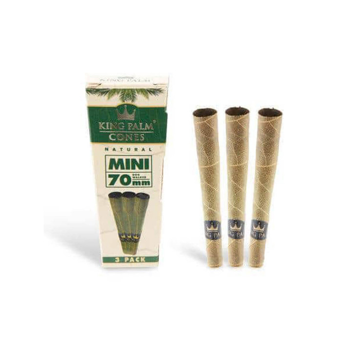 KING PALM CONES MINI - 70MM - 3 COUNT PER PACK - 15 PACK PER BOX - NATURAL