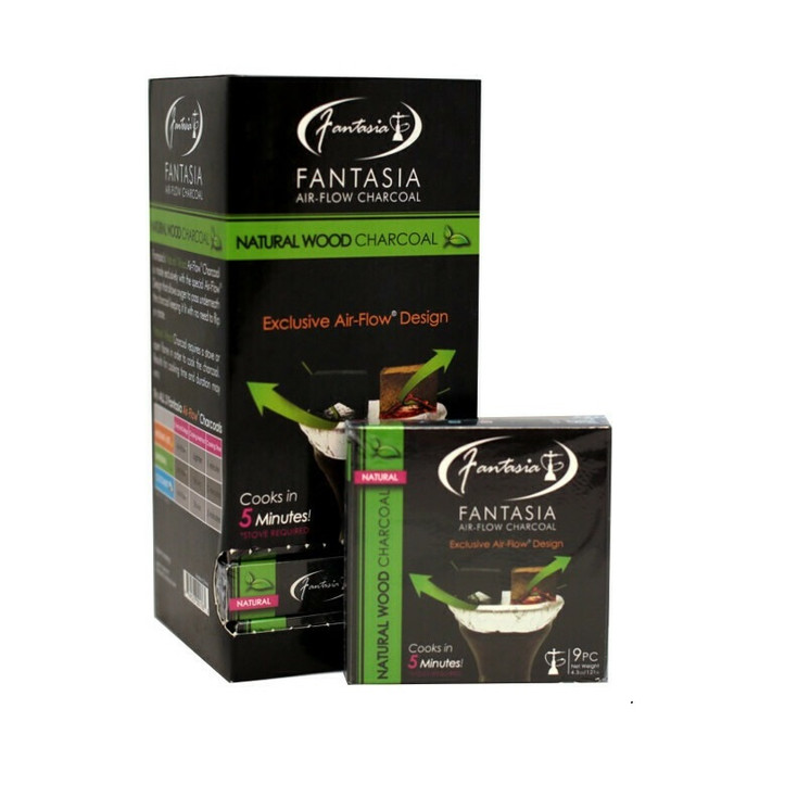 FANTASIA - CHARCOAL 9 COUNT PER PACK 10COUNT PER BOX - NATURAL WOOD
