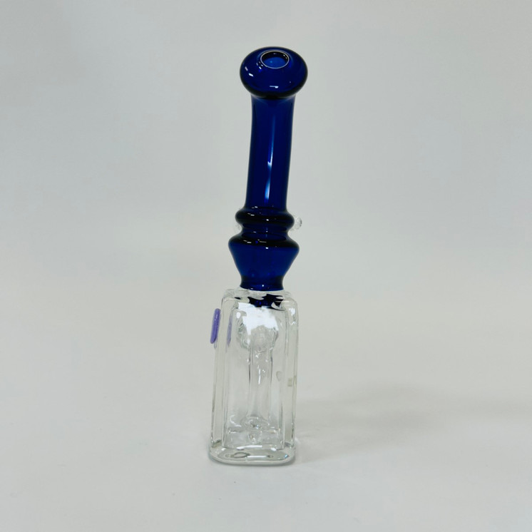 Square Heavy With Assorted Color Neck Waterpipe - 6 Inch - Price Per Piece