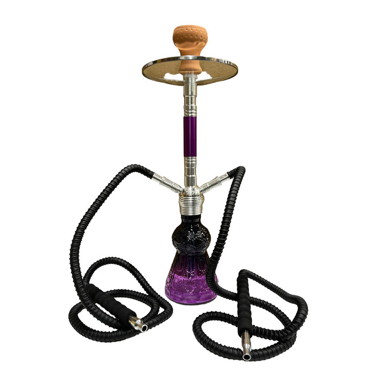 Dud Hookah Bubbly - 20" In Size - Glass Tray  - 2 Hose - Price Per Piece