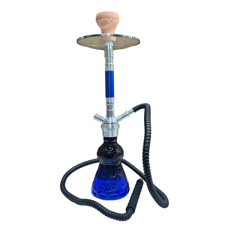 Dud Hookah Bubbly - 20" In Size - Glass Tray - 1 Hose - Assorted - Price Per Piece
