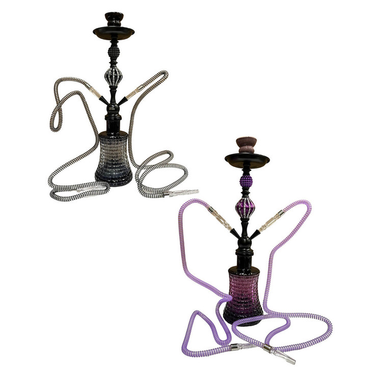 Tanya Hookah  Justice - 22" In Size - 2 Hose - Price Per Piece - Assorted 