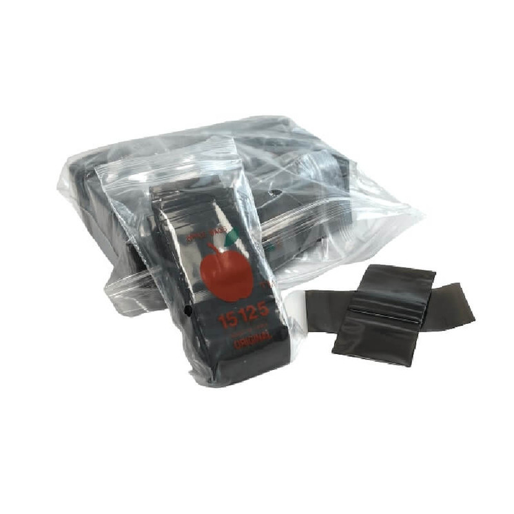 Apple Baggies 15125 Ziplock 2.5mil Plastic Bag - 1.5" X 1.25" - 100 Bags Per Pack - 10 Packs Per Box