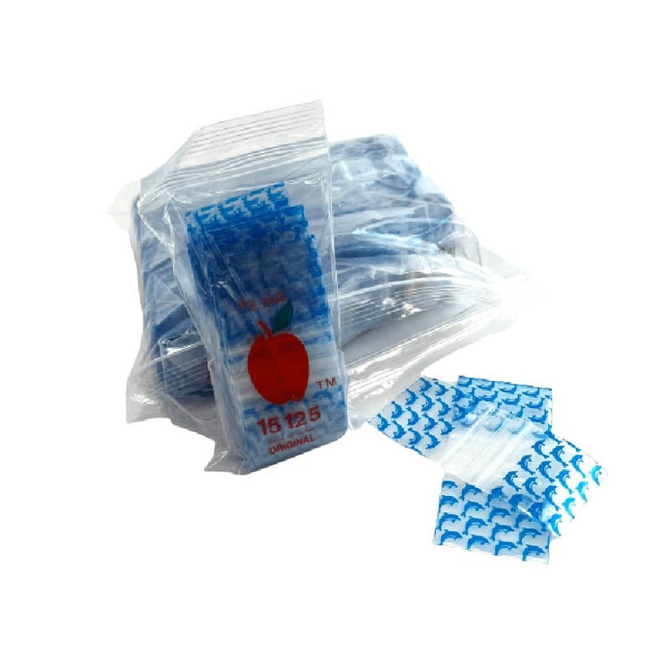 Apple Baggies 15125 Ziplock 2.5mil Plastic Bag - 1.5" X 1.25" - 100 Bags Per Pack - 10 Packs Per Box