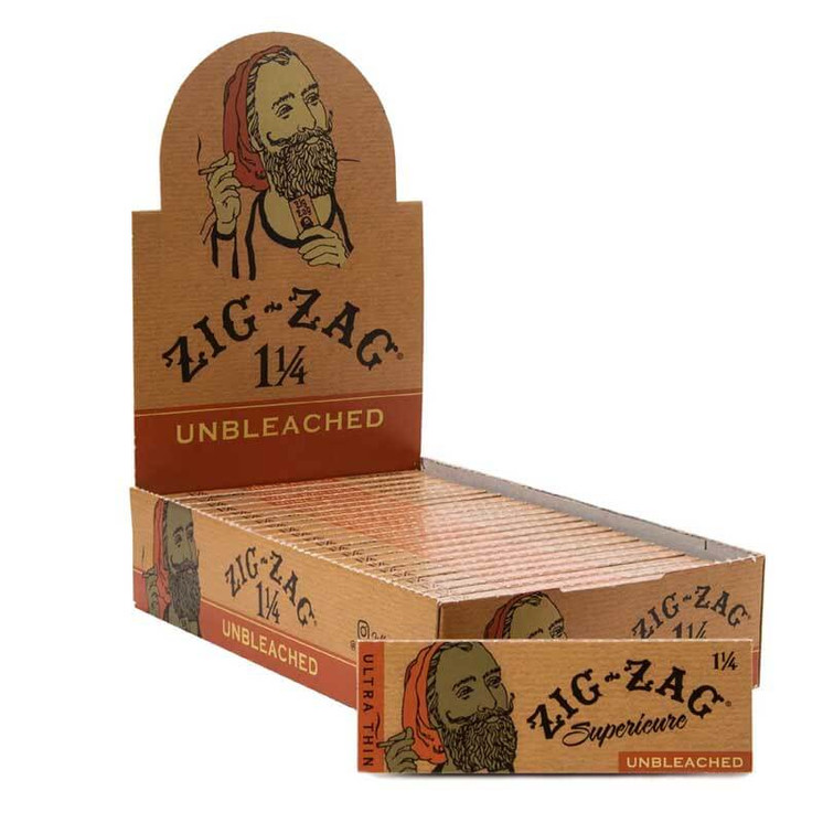 Zig Zag Supericure Unbleached 1 1/4 - 24 Papers Per Booklets