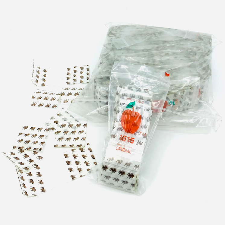 Apple Baggies Zl 1515 - 1.5"X1.5" - 100 Count Per Pack - 10 Per Pack
