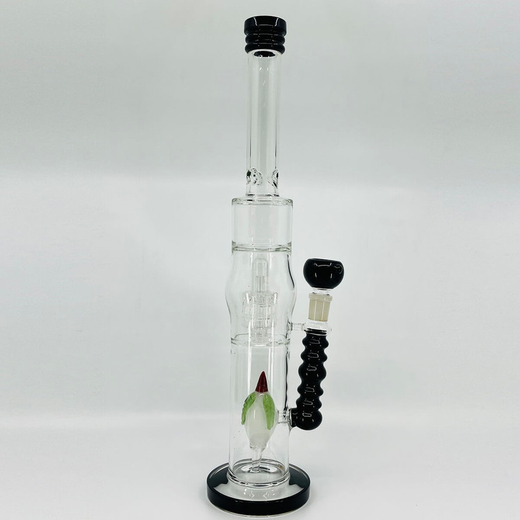 Waterpipe 18 Inch - Straight With Double Perc - Assorted