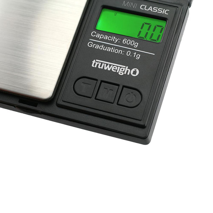 Truweigh Mini Classic Scale - 600 Grams x 0.1 Grams - Black