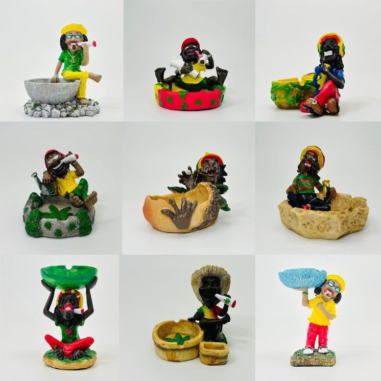 Ashtray Polystone - Small - Price Per Piece - Assorted Design 