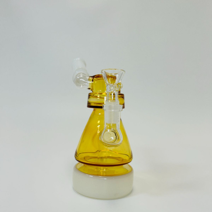 Waterpipe 6 Inch - Removable Mouthpiece With Showerhead Perc-Yellow