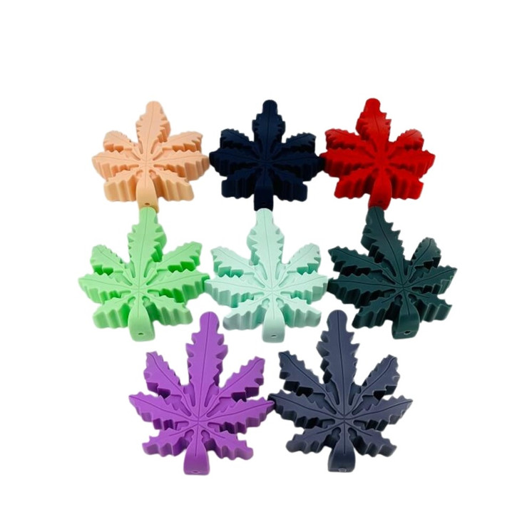 Handpipe Silicone Leaf 4 Inch - Price Per Piece - Assorted