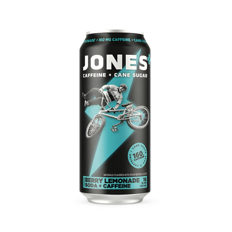 Jones 16oz Caffeinated Cane Sugar Soda Can