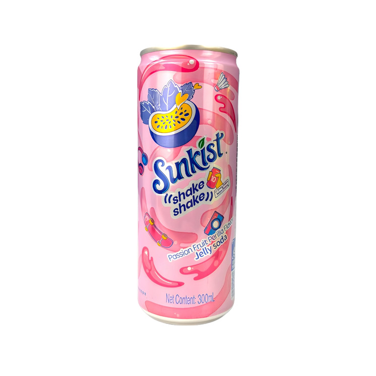 Sunkist Passion Fruit Jelly Soda Drink 300ml Imported Can
