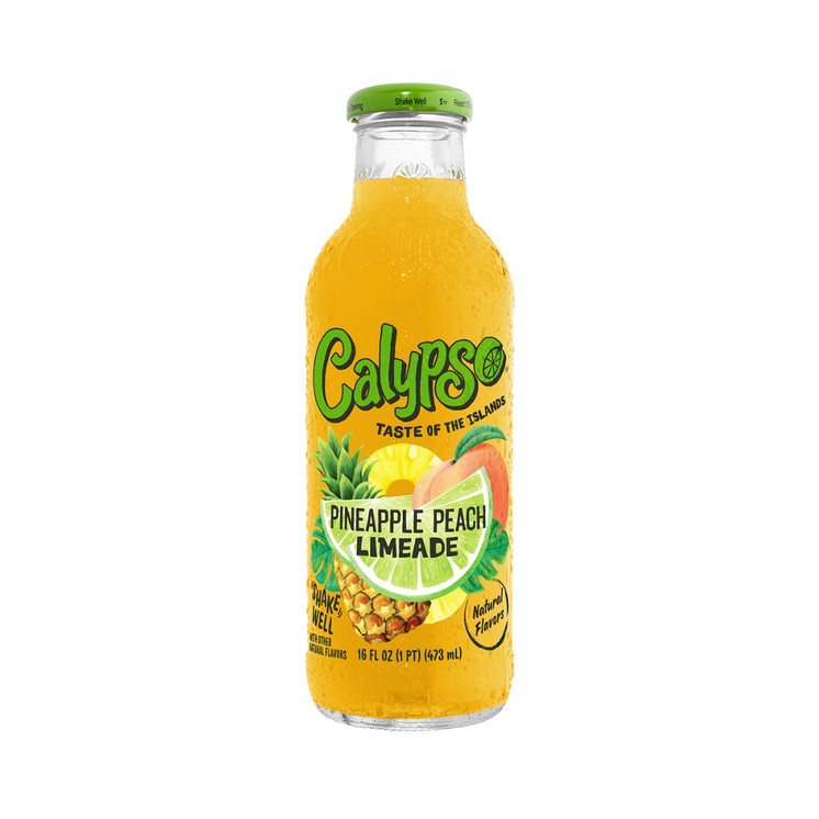 EXOTIC DRINK CALYPSO 16oz Glass Bottle Premium Fruit Lemonade