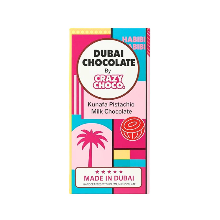 Dubai Chocolate by Crazy Choco 200g Kunafa Pistachio Milk