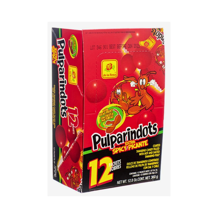 De La Rosa Pulparindots Tamarind Candy Box 12 Pack