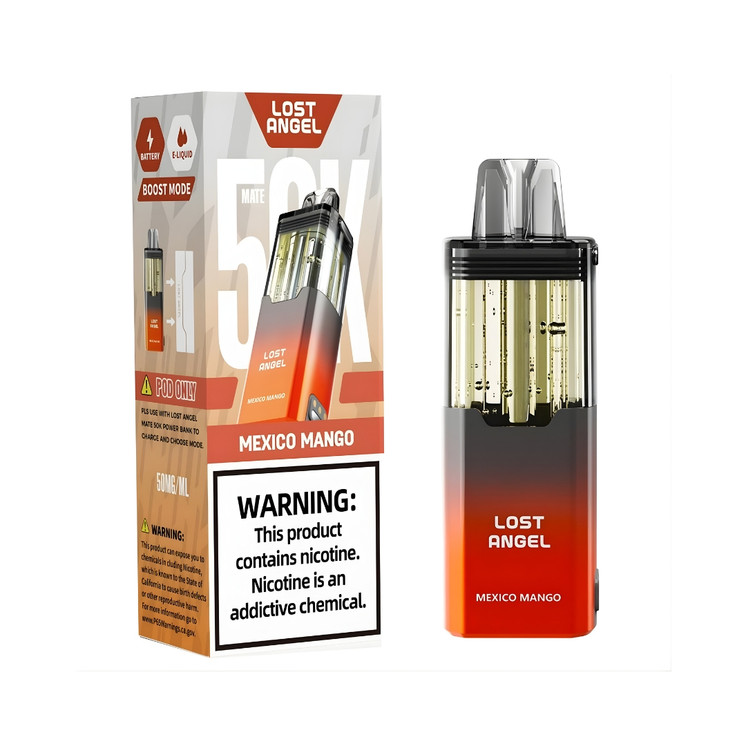 Lost Angel Mate 50K Puffs Disposable Vape Pod Rechargeable High-Capacity Device