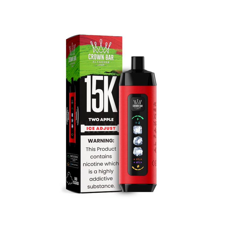 AL Fakher Crown Bar 15000 Puffs Disposable Vape with Ice Adjust