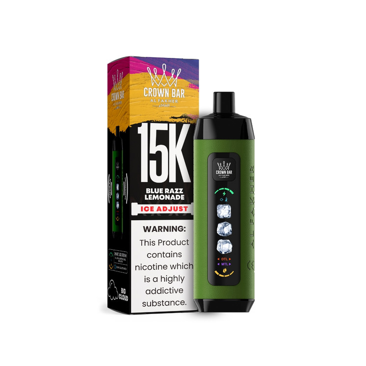 AL Fakher Crown Bar 15000 Puffs Disposable Vape with Ice Adjust