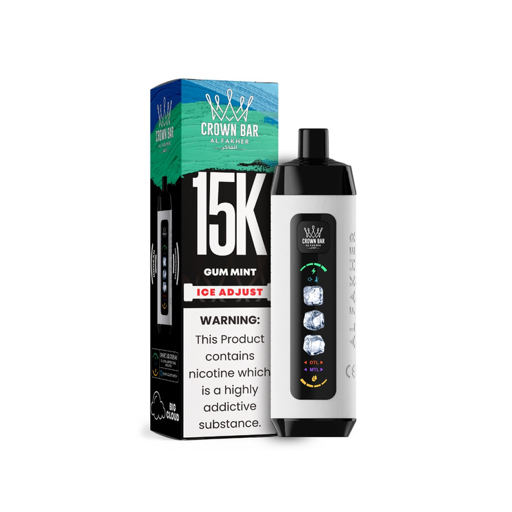 AL Fakher Crown Bar 15000 Puffs Disposable Vape with Ice Adjust