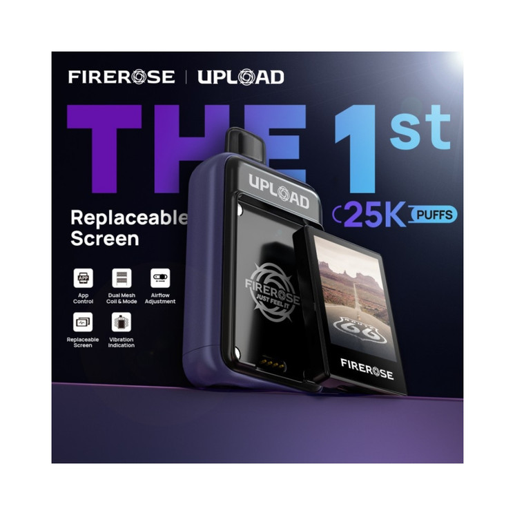 FIREROSE Upload 25000 Puffs Disposable Vape with Replaceable Screen