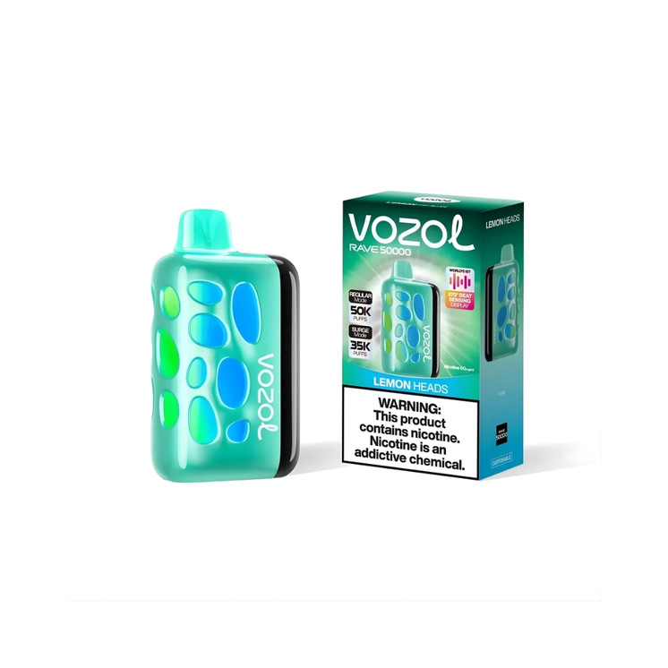 VOZOL RAVE 50K 5CT High-Capacity Disposable Vape Pack