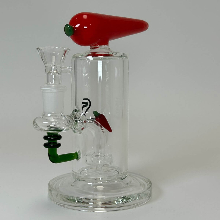 Sense Glass 6 Inch Waterpipe - Carrot With Matrix Perc - Price Per Piece - Red