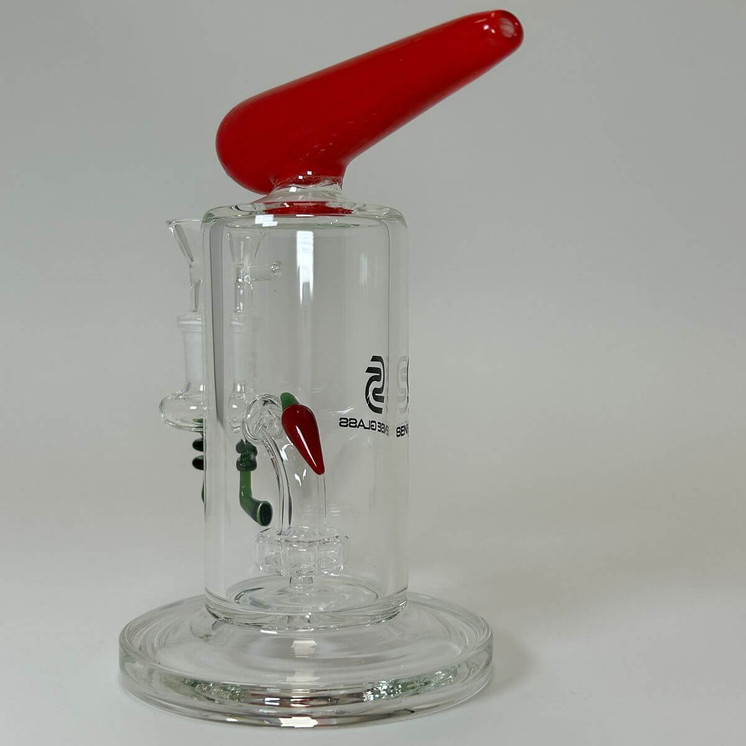 Sense Glass 6 Inch Waterpipe - Carrot With Matrix Perc - Price Per Piece - Red