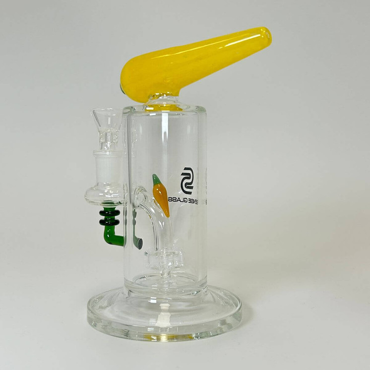 Sense Glass 6 Inch Waterpipe - Carrot With Matrix Perc - Price Per Piece-Yellow