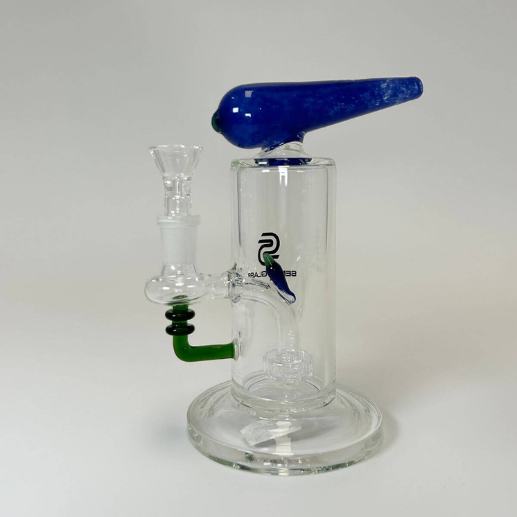 Sense Glass 6 Inch Waterpipe - Carrot With Matrix Perc - Price Per Piece-Blue
