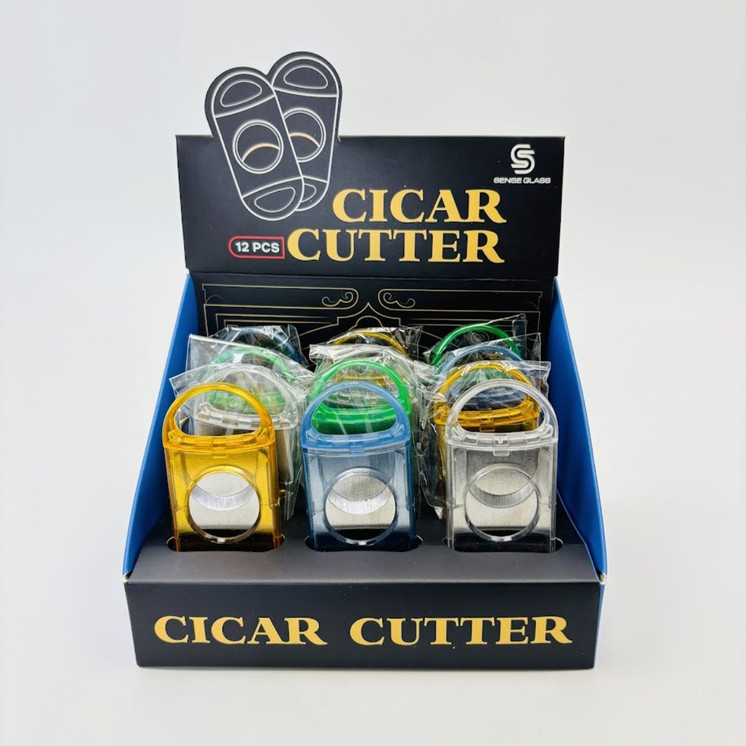 Cigar Cutter Double Bladed - 12 Count Per Display - Assorted Colors