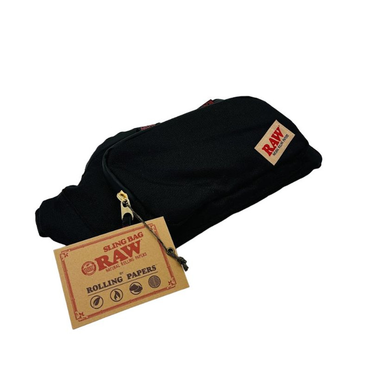 Raw X Rolling Papers Sling Bag With Foil Pouch