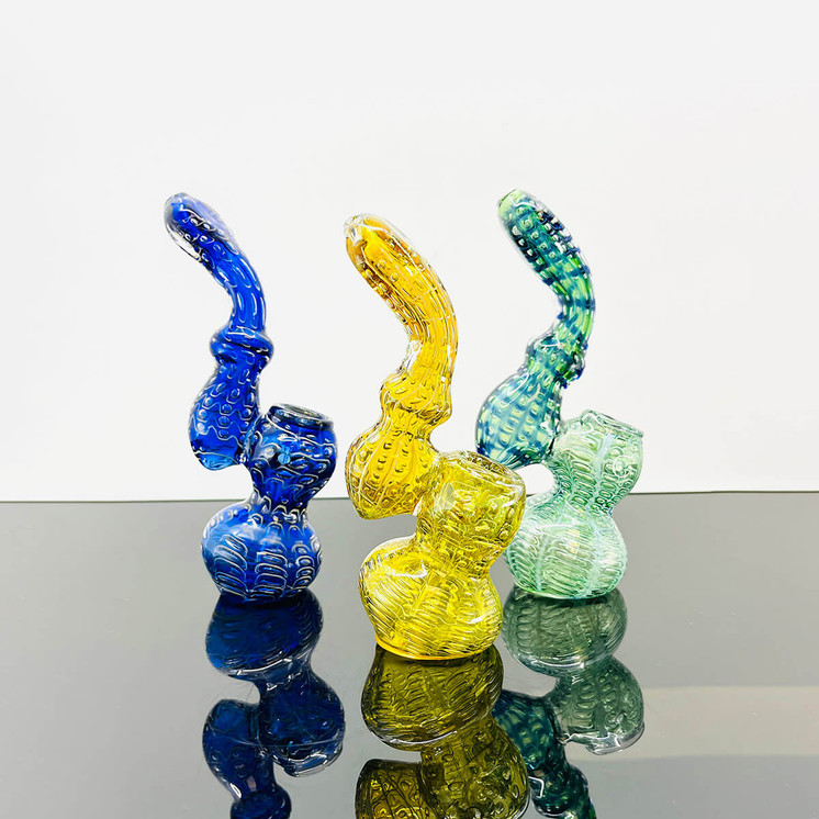 Bubbler 6 In Size - Raked - Assorted Colors - Price Per Piece