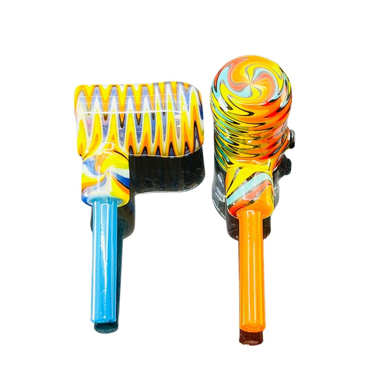 Handpipe - 4 Inch - Hammer Wig Wag - Price Per Piece - Assorted 