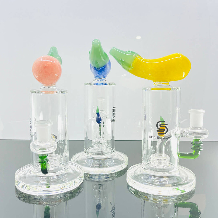 Wpvc183 Sense Glass Waterpipe - 7.5" Inch - Eggplant With Matrix Perc - Asorted Colors - Price Per Piece