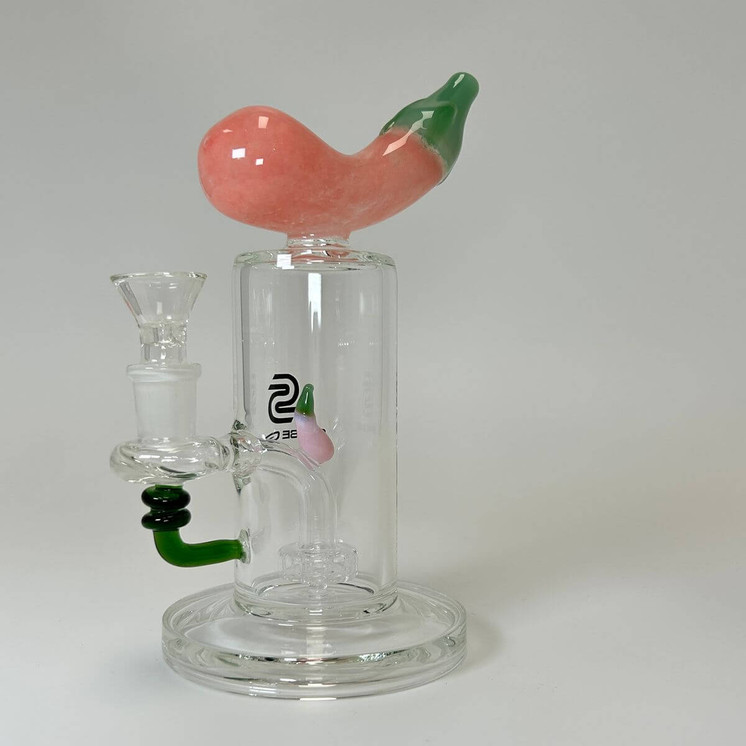 Sense Glass 7.5 Inch Waterpipe - Eggplant With Matrix Perc - WPVC183 - Price Per Piece-Orange